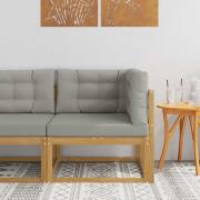 vidaXL Utehörnsoffa Polyester Vit