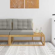 vidaXL Modulsoffa utomhus med kudde Vit 115 x 83 x 73 cm Polyester