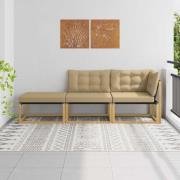 vidaXL Sektionell Soffa Enheter med kudde Vit 241,5 x 83 x 73 cm