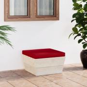 vidaXL Ottoman med dyna till pallsoffa impregnerat granträ