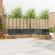 vidaXL 6 Stycke Utomhussoffset Polyester Vit