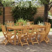 vidaXL Utemöbler Bistro Stolar 8 pcs Naturlig 40 x 42 x 85 cm