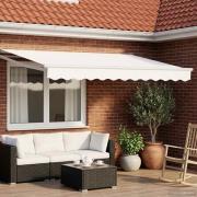 vidaXL Manuell Utdragbar Markis Vit 3 x 2 m