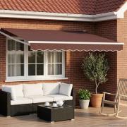 vidaXL Manuell Utdragbar Markis Brun 3,5 x 2 m