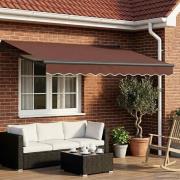 vidaXL Manuell Utdragbar Markis Brun 2,5 x 2 m