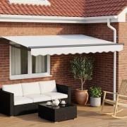 vidaXL Manuell Utdragbar Markis Vit 3 x 2 m