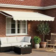 vidaXL Manuell utdragbar markis med LED-lampor 2,5 x 2 m