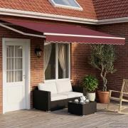 vidaXL Manuell utdragbar markis med LED-lampor 4,5 × 3 m