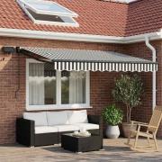 vidaXL Manuell utdragbar markis med LED-lampor 3,5 x 2 m