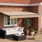 vidaXL Manuell utdragbar markis med LED-lampor 3 x 2,5 m