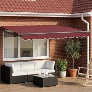 vidaXL Manuell utdragbar markis med LED-lampor 3,5 x 2,5 m