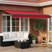 vidaXL Manuell utdragbar markis med LED-lampor 3,5 x 2,5 m