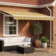 vidaXL Elektrisk Retraktabel Markis Gul och Grå 3 x 2,5 m