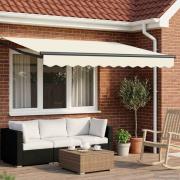 vidaXL Elektrisk Retraktabel Markis Kräm 3,5 x 2 m