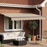 vidaXL Elektrisk Retraktabel Markis Beige 3,5 x 2,5 m