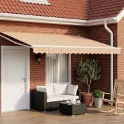 vidaXL Elektrisk Retraktabel Markis Grå, Orange, Vit 4,5 × 3 m