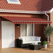 vidaXL Elektrisk Retraktabel Markis Orange, Brun, Antracit 4 × 3 m