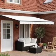 vidaXL Elektrisk Retraktabel Markis Vit och antracit 4,5 × 3 m