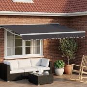 vidaXL Manuell Utdragbar Markis Antracit 3,5 x 2,5 m