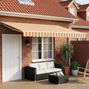 vidaXL Manuell Utdragbar Markis Gul och Orange 4 × 3 m