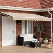 vidaXL Manuell Utdragbar Markis Beige 4,5 × 3 m