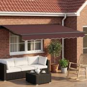 vidaXL Manuell Utdragbar Markis Brun 2,5 x 2 m