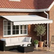 vidaXL Manuell Utdragbar Markis Vit 3,5 x 2 m
