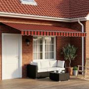 vidaXL Manuell markisram med LED-lampor 4 × 3 m
