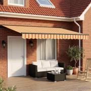 vidaXL Elektrisk Retraktabel Markis Gul, Orange, Antracit 4 × 3 m