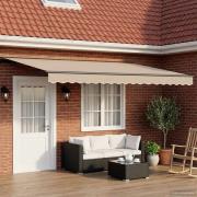 vidaXL Elektrisk Retraktabel Markis Beige och Antracit 4,5 × 3 m