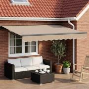 vidaXL Elektrisk Retraktabel Markis Beige och Antracit 2,5 x 2 m