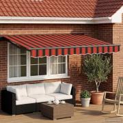 vidaXL Elektrisk Retraktabel Markis Orange, Svart, Antracit 3 x 2,5 m