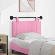 vidaXL Hängande sänggavel Med LED-lampa Rosa Tyg