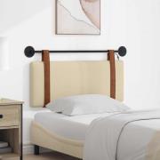 vidaXL Hängande sänggavel Med LED-lampa Gräddvit Antik PU
