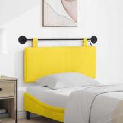 vidaXL Hängande sänggavel Med LED-lampa Ljusgul Kordread tyg