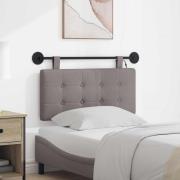 vidaXL Hängande sänggavel Med LED-lampa Taupe Tyg