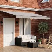 vidaXL Manuell utdragbar markisram Antracit 4 x 2 m Aluminium