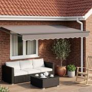 vidaXL Elektrisk utdragbar markisram Antracit 2,5 x 2 m Aluminium