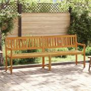 vidaXL Utomhusbänk Naturlig 220 x 55,5 x 90 cm Massivt Akaciaträ