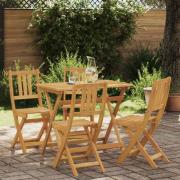vidaXL Utemöbler Bistro Stolar 4 pcs Naturlig 40 x 42 x 85 cm