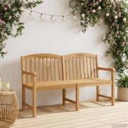 vidaXL Handsnidad Rosabänk Naturlig 179,5 x 61 x 90 cm Massivt teakträ