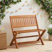 vidaXL Barnbänk Brun 61 x 38 x 57 cm Massiv Eukalyptus Trä