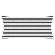 vidaXL Solsätt segel Antracit och vitt 2 x 5 m HDPE