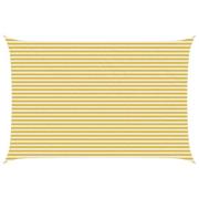 vidaXL Solsätt segel Gul och Vit 4 x 5 m HDPE