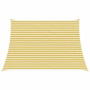 vidaXL Solsätt segel Gul och Vit 4 / 5 x 3 m HDPE