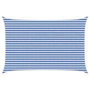 vidaXL Solsätt segel Blå och Vit 3 x 4,5 m HDPE