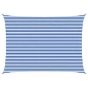 vidaXL Solsätt segel Blå och Vit 5 x 8 m HDPE