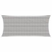 vidaXL Solsätt segel Ljusgrå och vit. 2 x 4,5 m HDPE