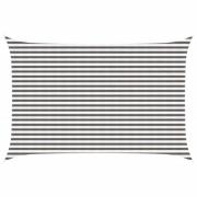 vidaXL Solsätt segel Ljusgrå och vit. 3 x 4 m HDPE