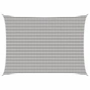 vidaXL Solsätt segel Ljusgrå och vit. 5 x 8 m HDPE
